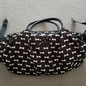 Kate spade black & white bowtie diaper bag
